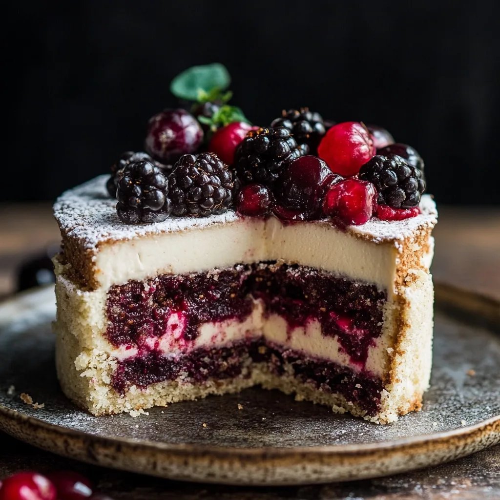Haselnuss-Nougat-Torte mit Sauerkirschen