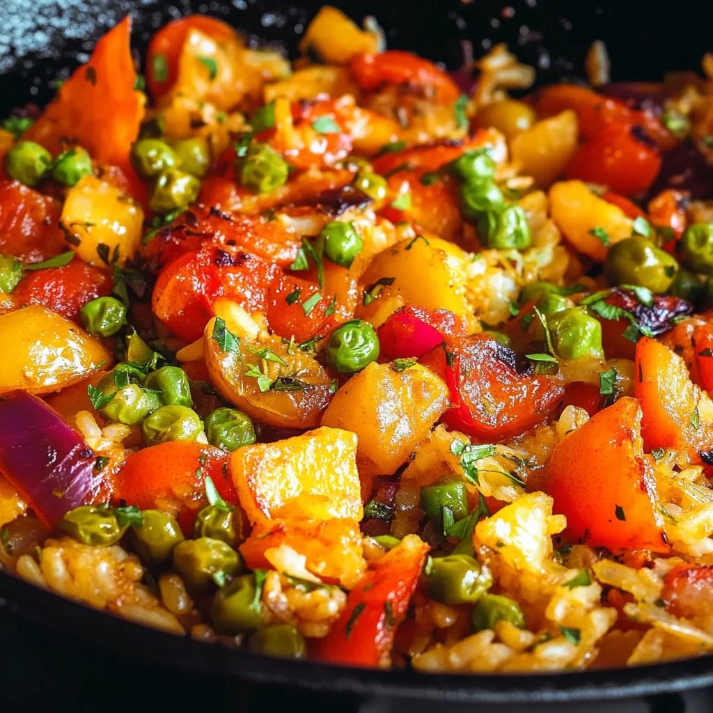 Reispfanne mit Gemüse