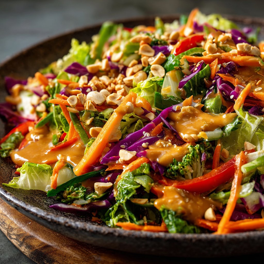 Asiatische Gemüsepfanne mit Erdnuss