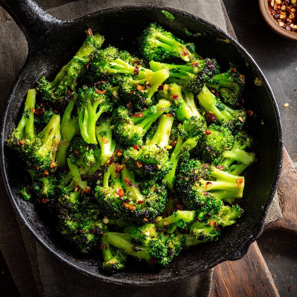 Brokkoli Pfanne Mit Knoblauch