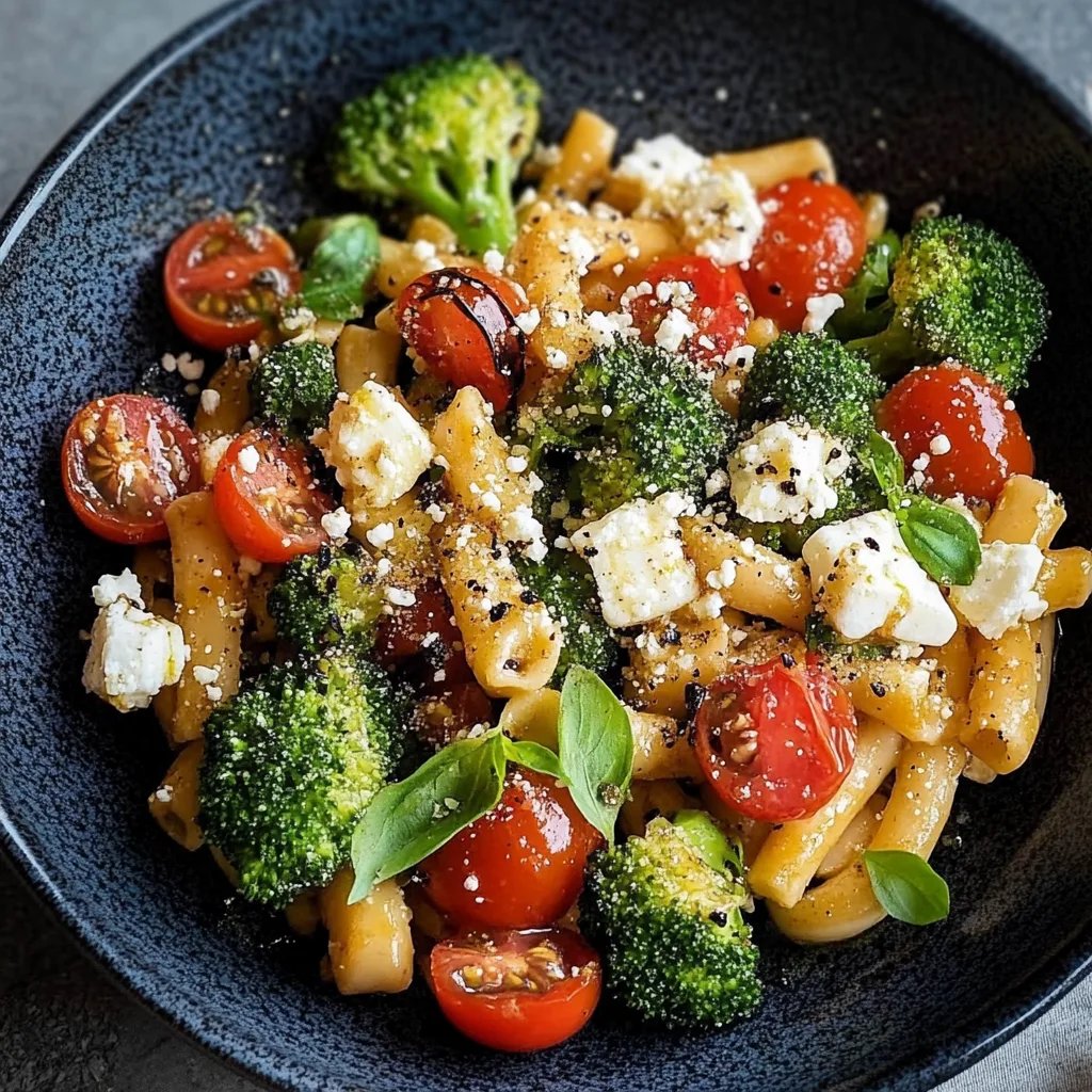Schupfnudelpfanne mit Brokkoli, Feta und Tomaten