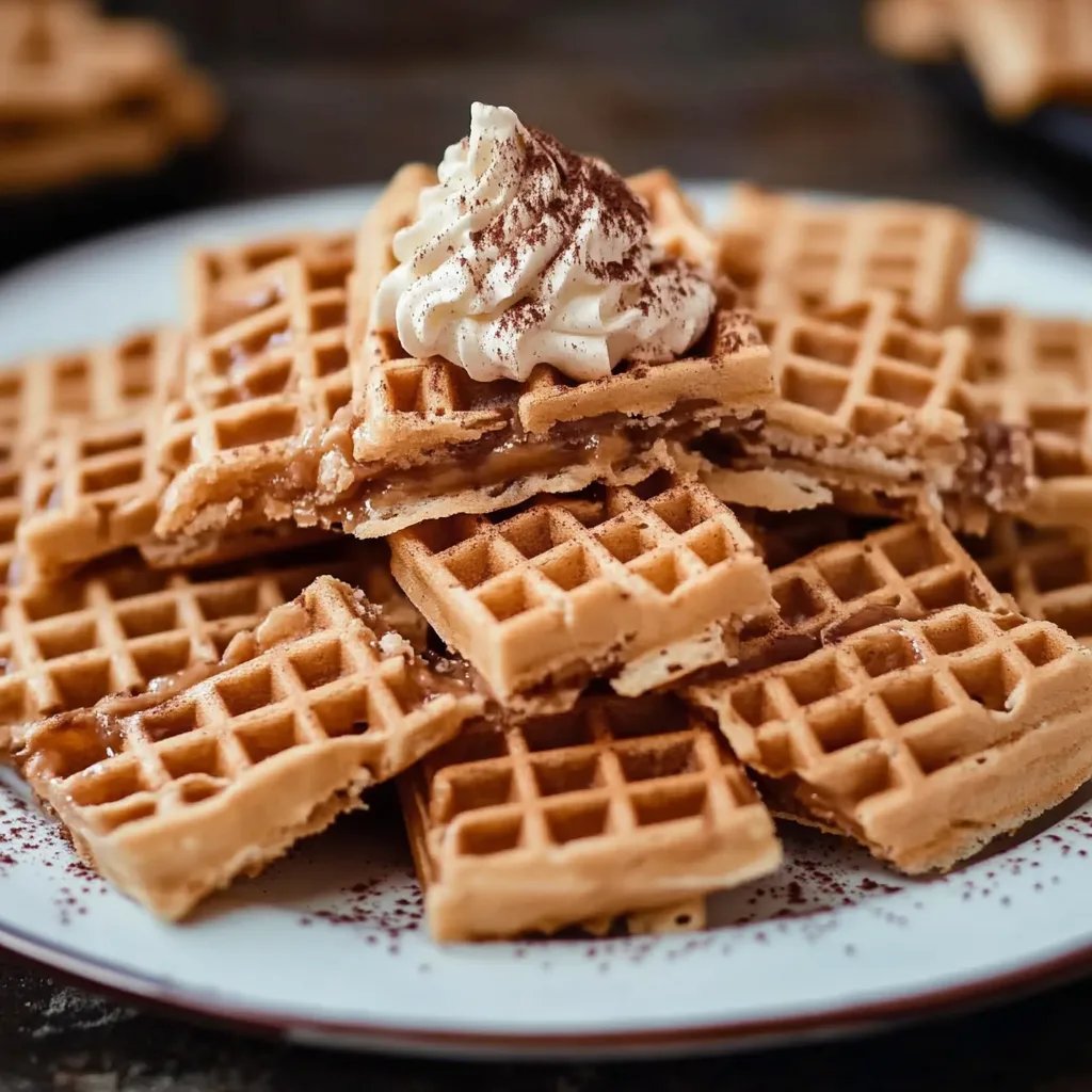 Karamell-Walnuss-Waffeln