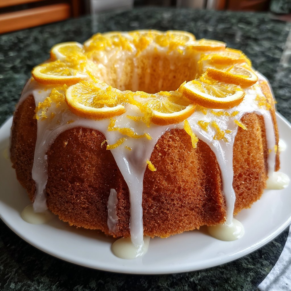 Zitronenkuchen mit Orangen-Zitronen-Mix