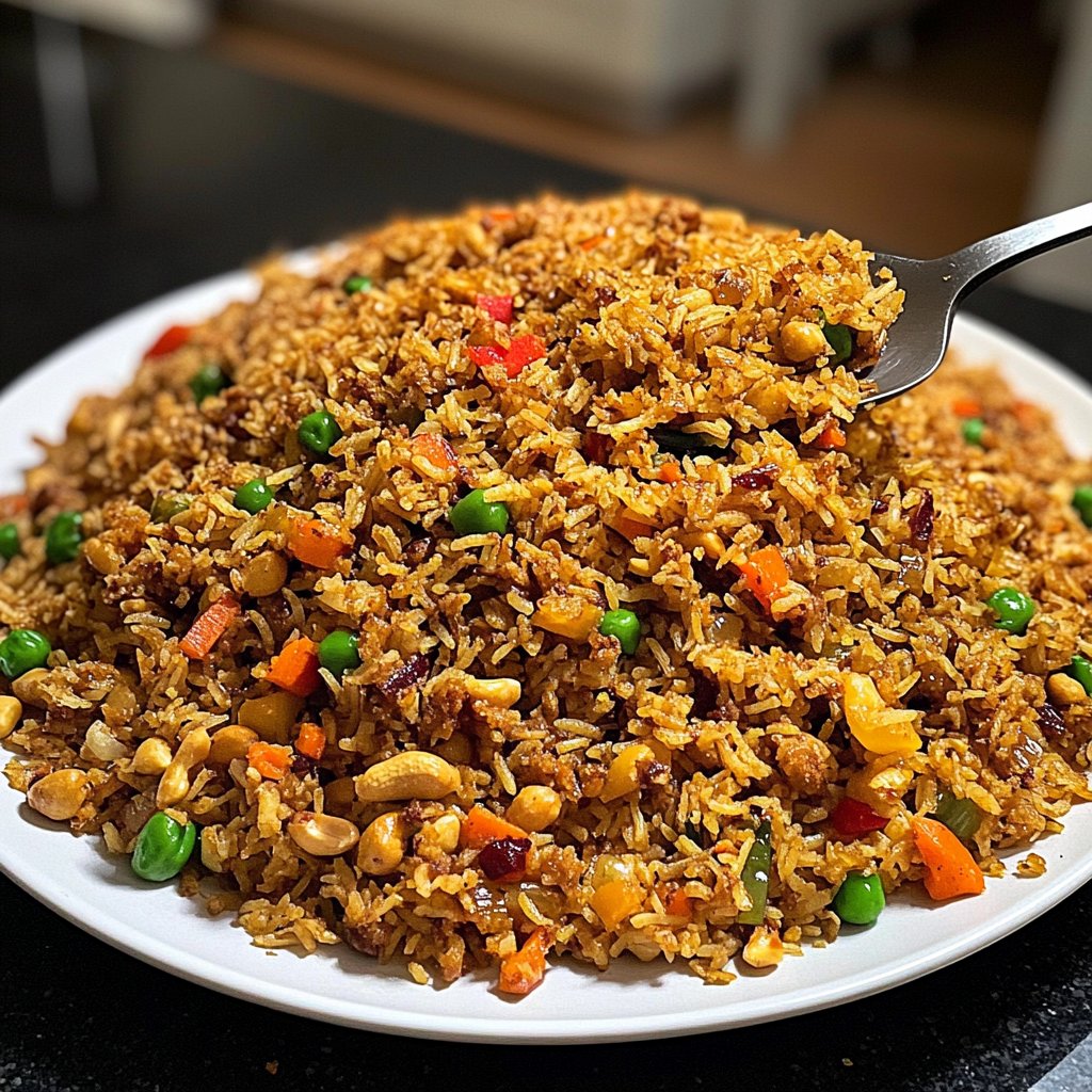 Gebratener Reis mit Erdnüssen