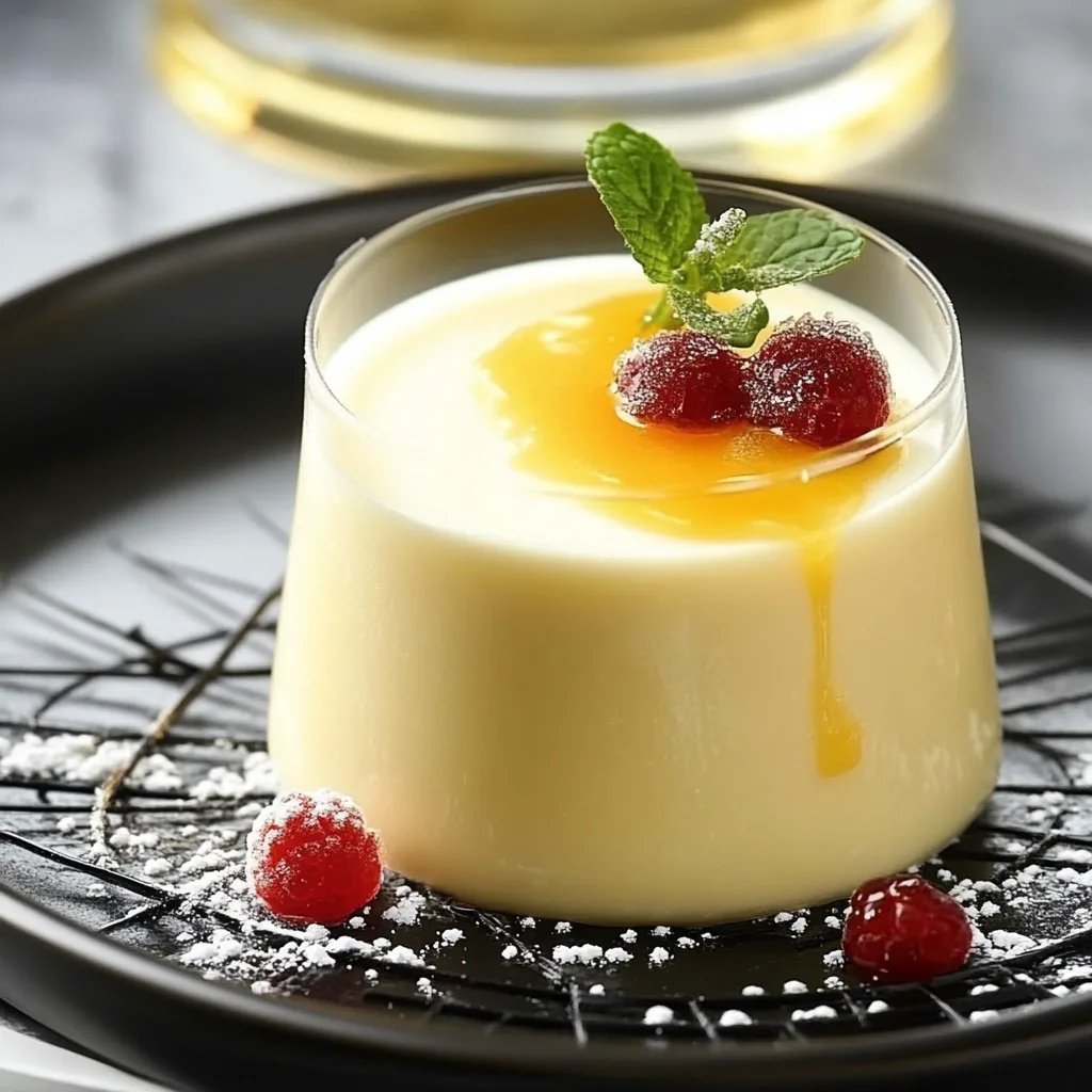 Solero-Wackelpudding mit Vanillesoße