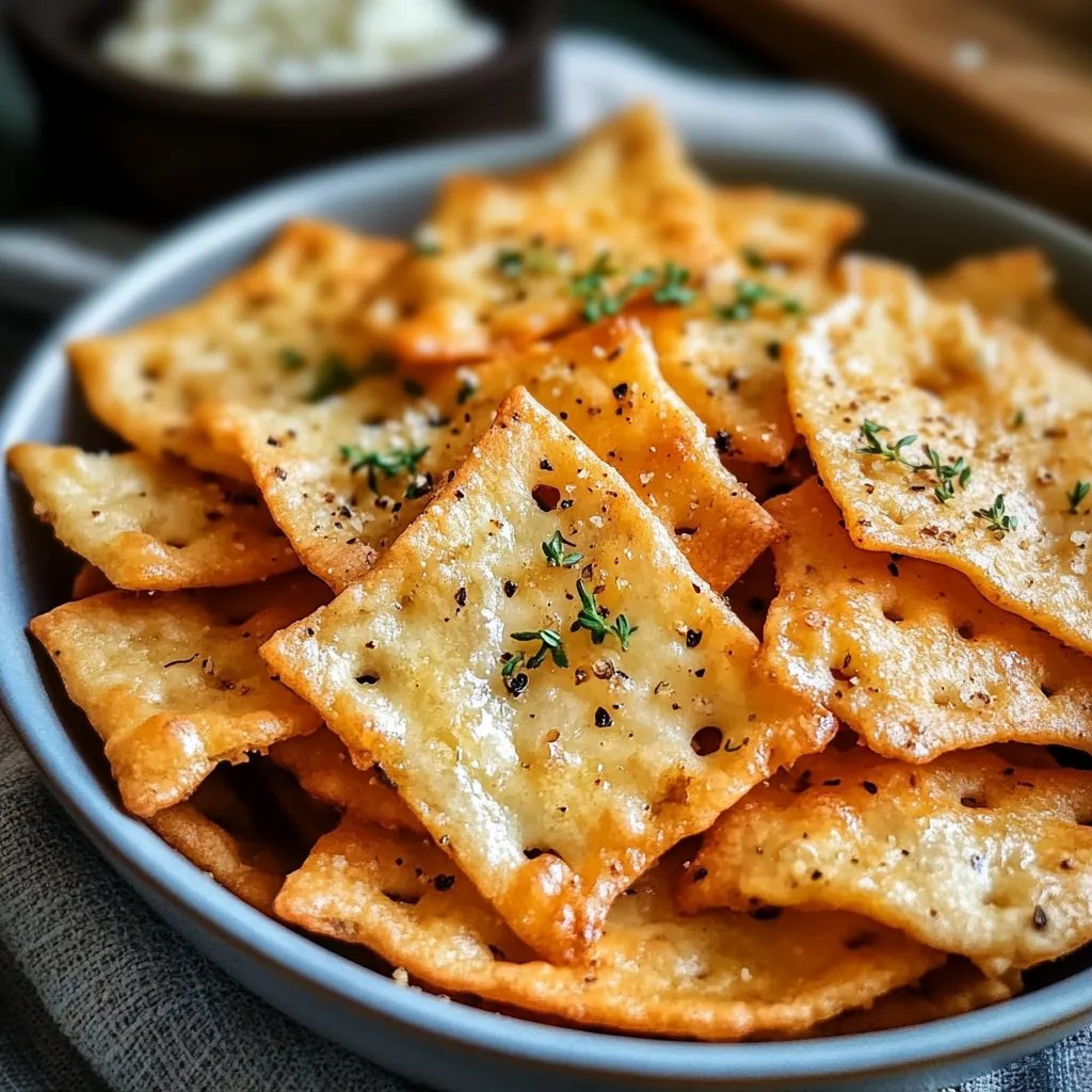 Knusprige italienische Kräuter-Käse-Cracker