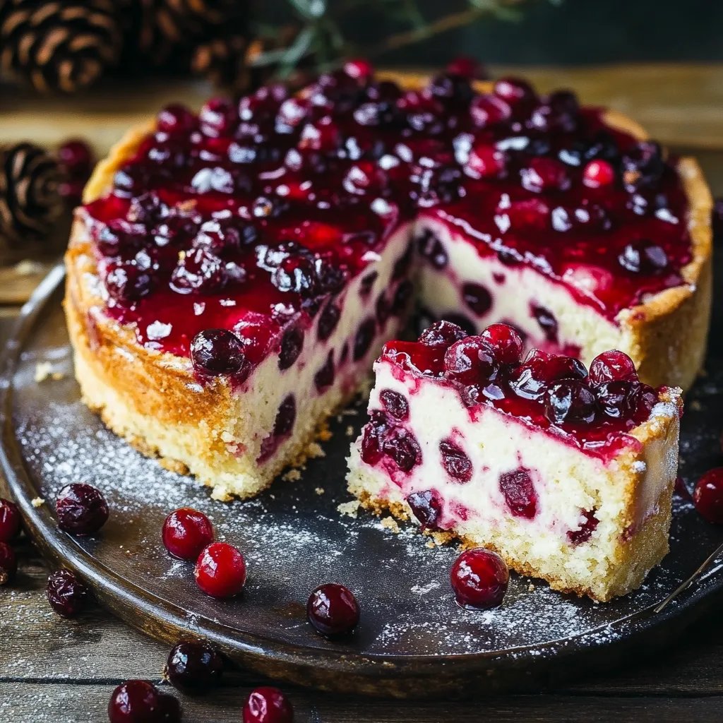 Weihnachtlicher Cranberry-Pfundkuchen