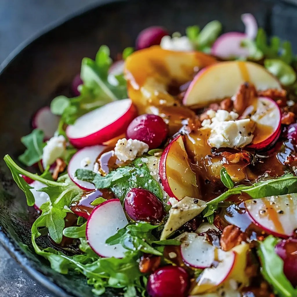 Köstlicher Birnensalat mit hausgemachtem Balsamico-Dressing