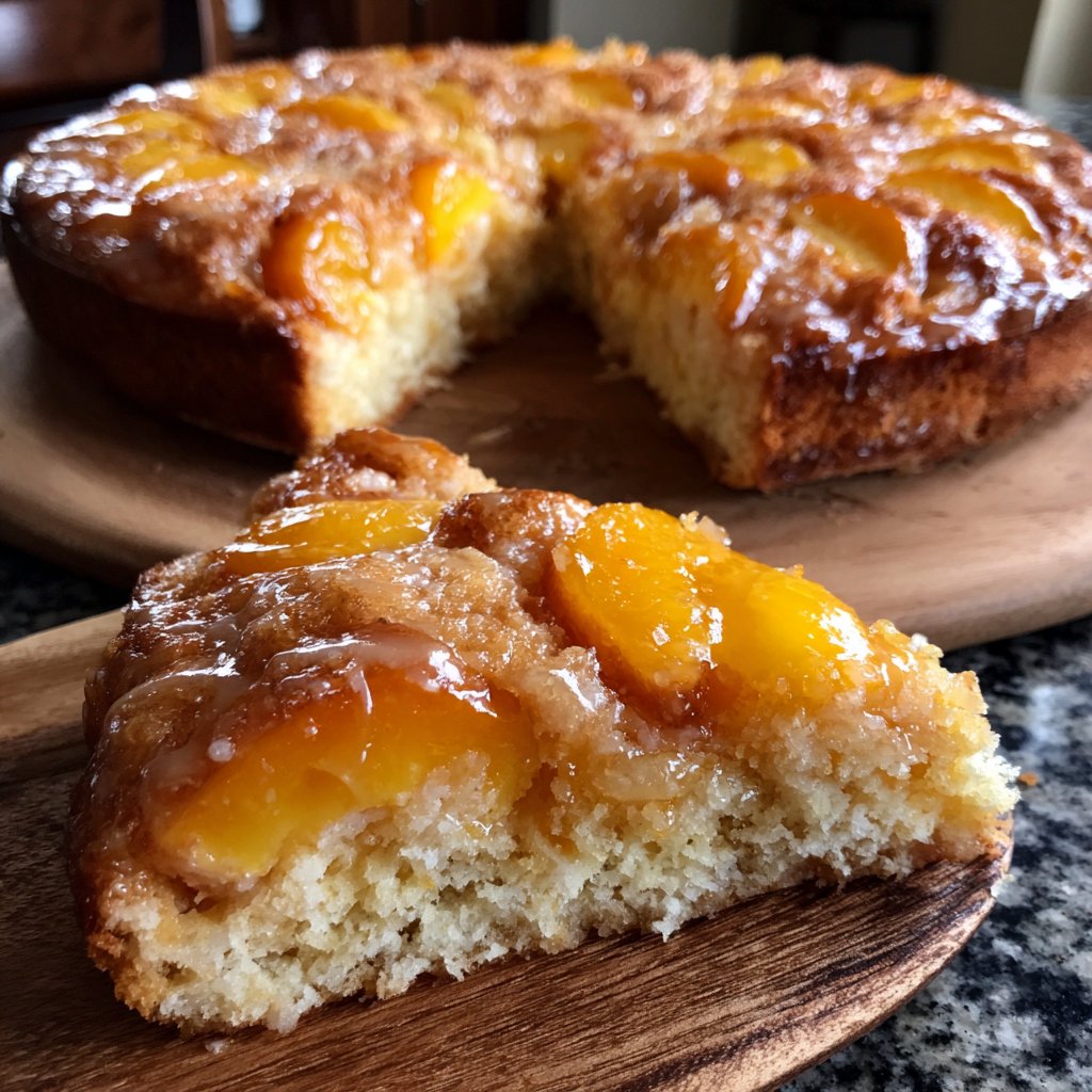 Blechkuchen mit Pfirsichen vom Blech